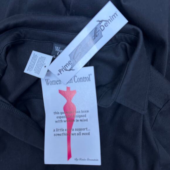 NEW Women with Control Dress Regular Prime Stretch Denim 2 Swing Black Small - Picture 10 of 14